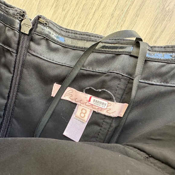 Hutch Monet Strapless Dress Ball Gown High Low Pink Black Colorblock  - Size 8 - Picture 4 of 10